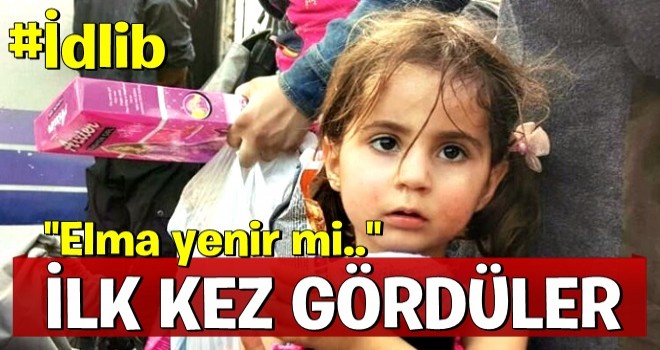 İlk kez gördüler! Elma yenir mi?