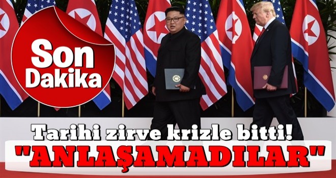 Tarihi zirve krizle bitti! ABD ile Kuzey Kore anlaşamadı