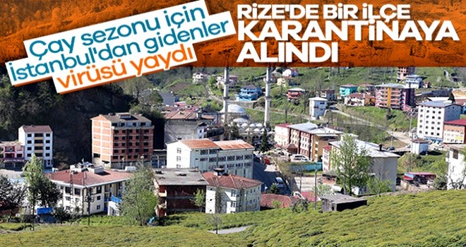 Rize’nin Kalkandere ilçesi coronavirüs nedeniyle karantinaya alındı .