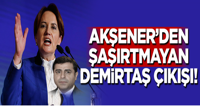 Akşener'den şaşırtmayan Demirtaş çıkışı!