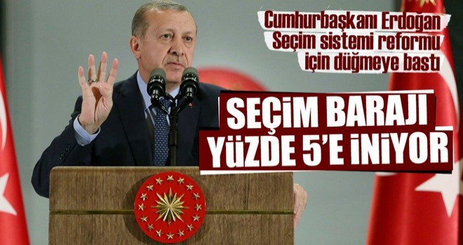 Seçim barajı yüzde 5’e iniyor