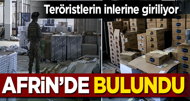 Afrin'de PKK matbaası bulundu