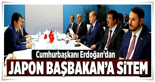 Erdoğan'dan Japon Başbakan'a sitem .