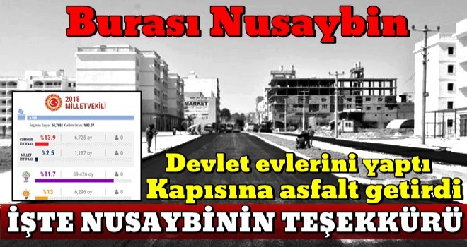 Nusaybin'de terör mağdurları için asfalt çalışması