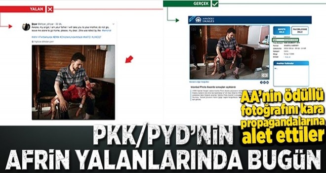 PKK/PYD'nin Afrin yalanlarında bugün .