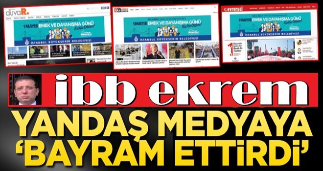 Ekrem yandaş medyaya ‘bayram’ ettirdi !!