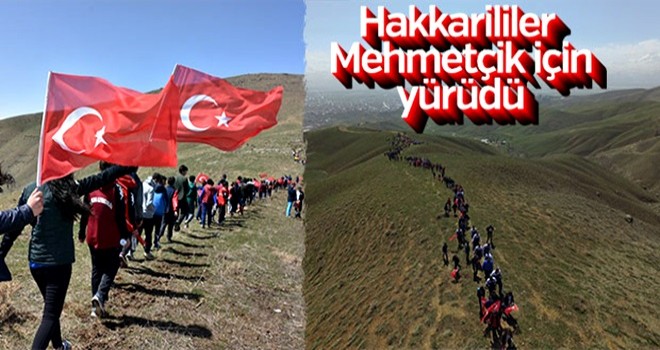 Hakkari'de Zeytin Dalı'na destek yürüyüşü