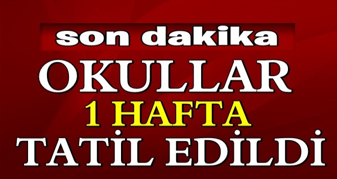 Son dakika açıklaması: Okullar tatil edildi