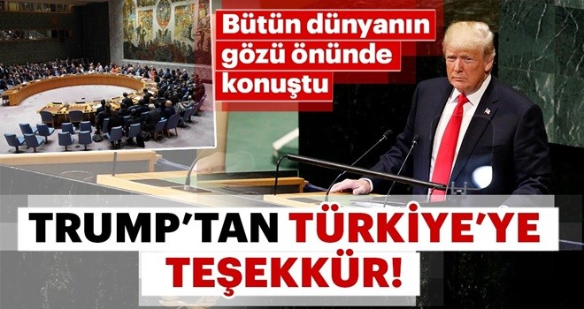 Trump'tan Türkiye'ye teşekkür