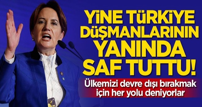 İYİ Parti yine Türkiye düşmanlarıyla saf tuttu!