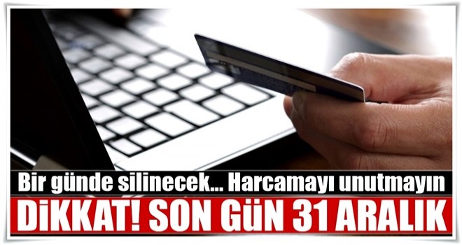 Kartlarınızdaki puanları harcamayı unutmayın