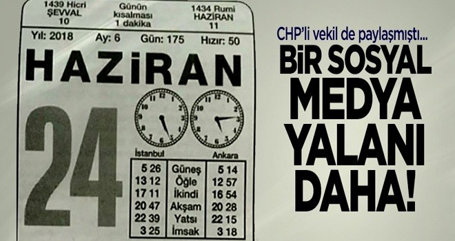 Bir sosyal medya yalanı daha!