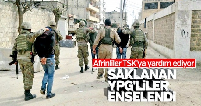 Afrin halkı yakaladıkları teröristleri teslim etti