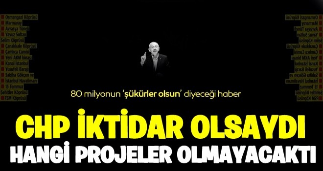 "İyi ki yaşanmadı" dedirten 'CHP iktidarı' projeksiyonu