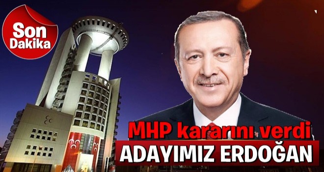 Erdoğan, MHP'nin cumhurbaşkanı adayı