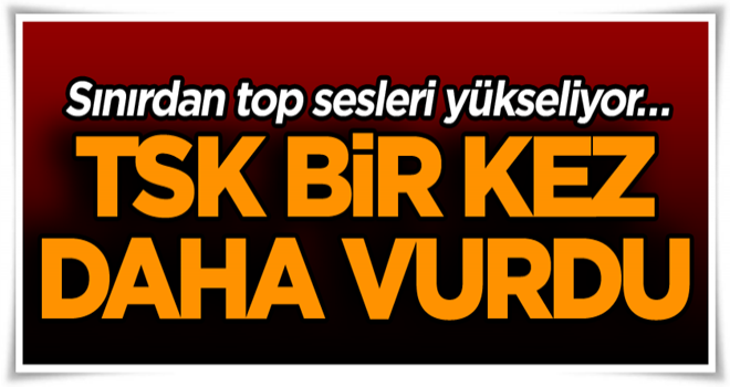 Sınırdan top sesleri yükseliyor... TSK bir kez daha vurdu