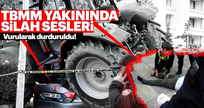 TBMM yakınında silah sesleri! Vurularak durduruldu