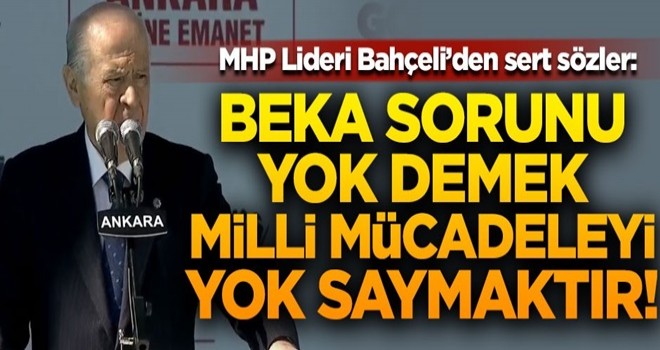 MHP Lideri Bahçeli Büyük Ankara Mitingi'nde konuşuyor