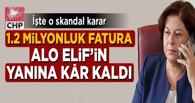 1.2 milyonluk fatura Elif Doğan Türkmen'in yanına kâr kaldı