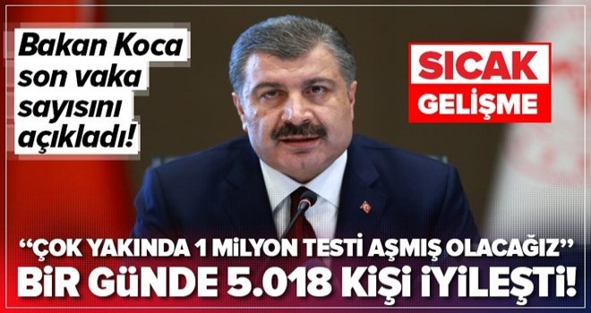 Sağlık Bakanı Fahrettin Koca koronavirüste yeni vaka sayısını açıkladı | 28 Nisan Salı.