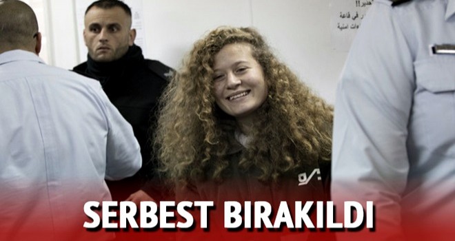 Filistinli cesur kız Ahed Tamimi serbest bırakıldı