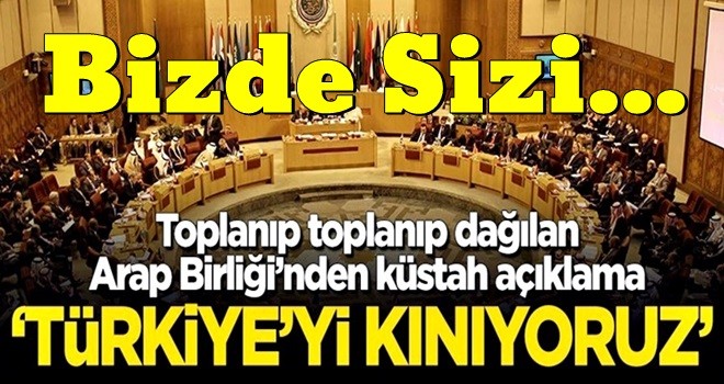 Arap Birliği'nden küstah açıklama: Türkiye'yi kınıyoruz