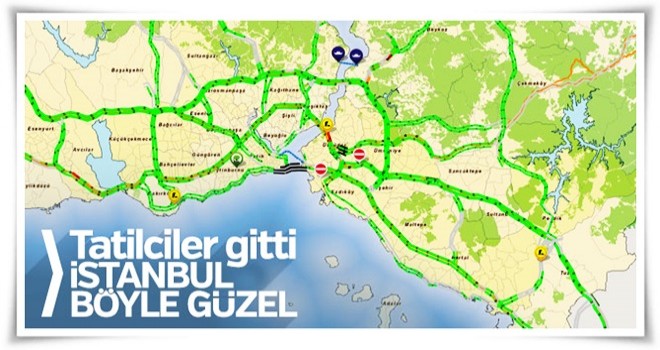 Tatilciler gitti trafik rahatladı