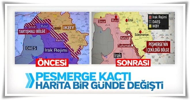 Irak haritası bir günde değişti