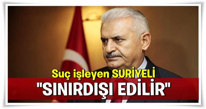 Suç işleyen Suriyeli gider!