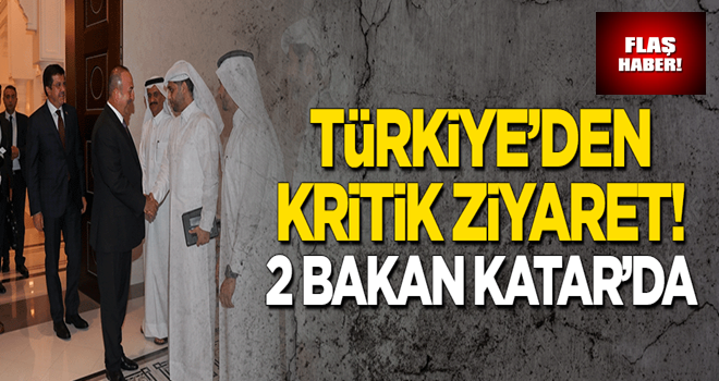 Türkiye'den kritik ziyaret! Çavuşoğlu ve Zeybekci Katar'da