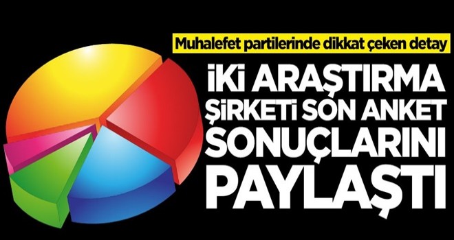 İki araştırma şirketi son anket sonuçlarını paylaştı! Muhalefet partilerinde dikkat çeken detay