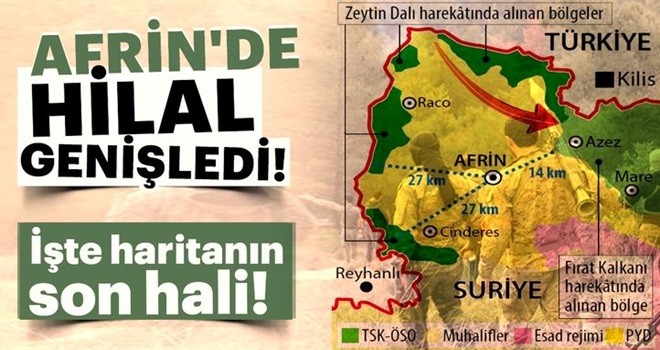 İşte Afrin'deki haritanın son hali .