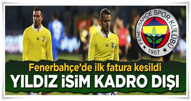 Fenerbahçe'de Mehmet Topal kadro dışı kaldı