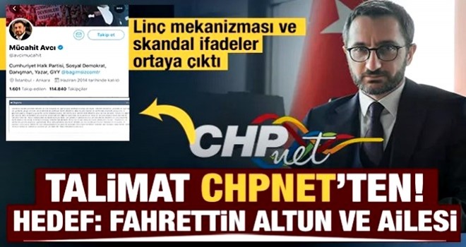 CHP’nin resmi iç iletişim sistemi CHPnet’te Fahrettin Altun’a organize saldırı talimatı!