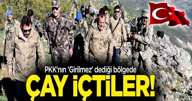 Mehmetçik, PKK'nın 'Girilmez' dediği bölgede çay içti!