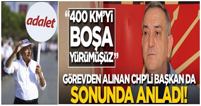 Görevden alınan CHP'li başkan da sonunda anladı!