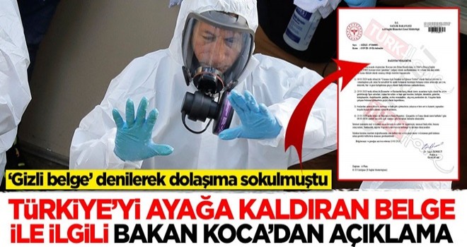 ‘Gizli belge’ denilerek dolaşıma sokulmuştu! Bakan Koca'dan açıklama geldi