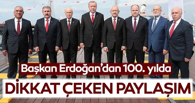 Başkan Erdoğan'dan dikkat çeken paylaşım