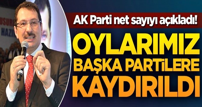 AK Parti'den flaş açıklama: Oylarımız başka partilere...