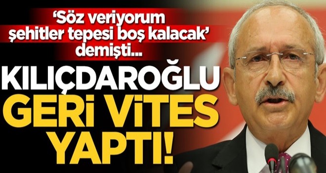 Kılıçdaroğlu: Şehitler tepesi boş değil ki