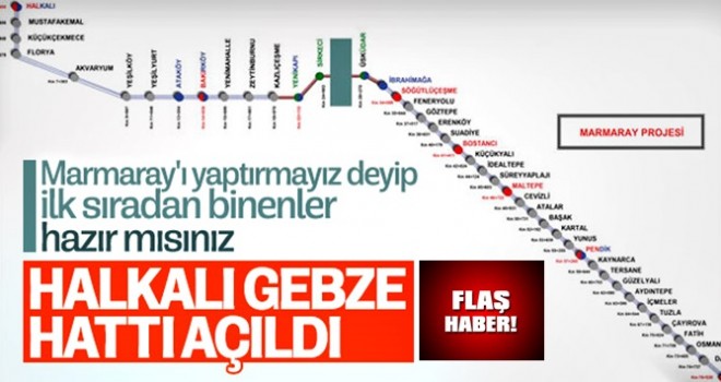 Gebze-Halkalı demir yolu hattı açılıyor