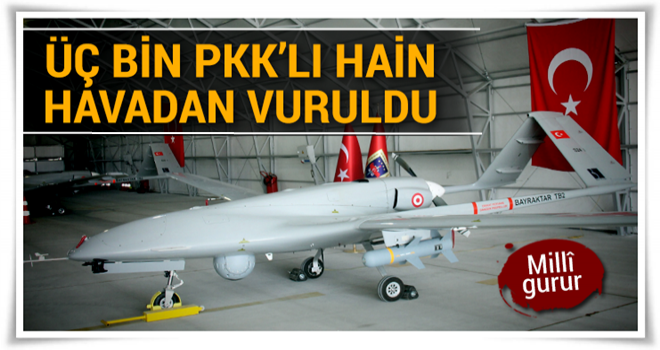 Üç bin PKK’lı hain havadan vuruldu