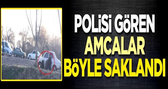 Polisi gören yaşlı amcalar böyle görüntülendi