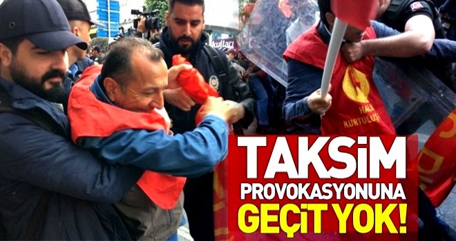 Taksim'e yürümek isteyen grubu polis durdurdu