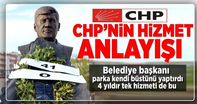 Tekirdağ'da CHP'li başkan parka kendi büstünü yaptırdı .