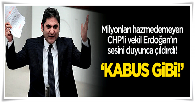 CHP'li vekil Erdoğan'ın sesini hazmedemedi, çıldırdı: Kabus gibi!