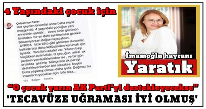 4 yaşındaki çocuğa tacizi böyle savundu... CHP’li çıkınca sessizliğe büründüler!