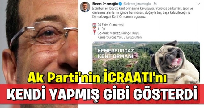 Şu zekaya bakar mısınız: Ekrem İmamoğlu AK Parti icraatini kendi yapmış gibi gösterdi