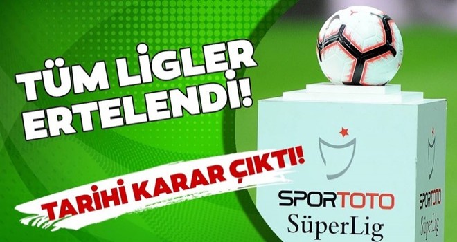 Spor zirvesinden karar çıktı! Ligler ertelendi