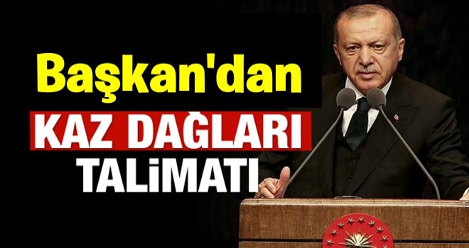 Başkan Erdoğan’dan kurmaylarına Kaz Dağları talimatı